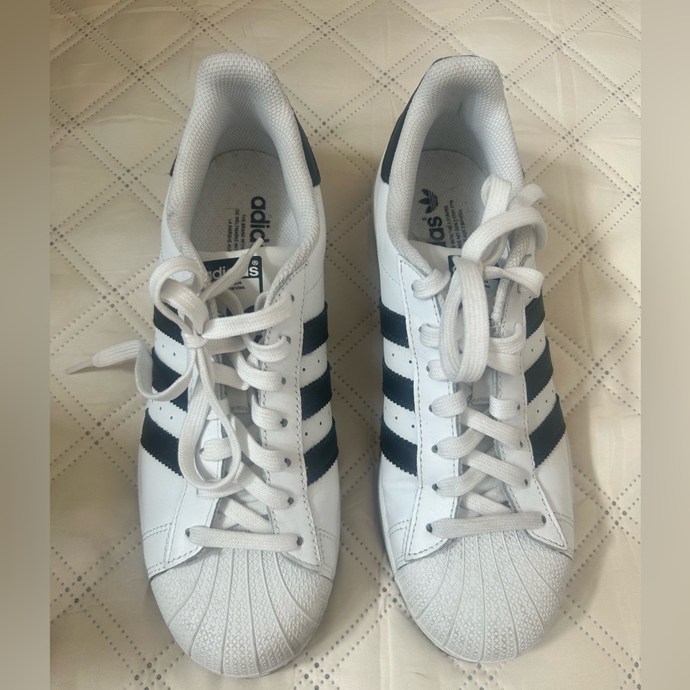 Adidas Superstar White with Black Stripes